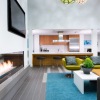 lounge with seating tv and fireplace