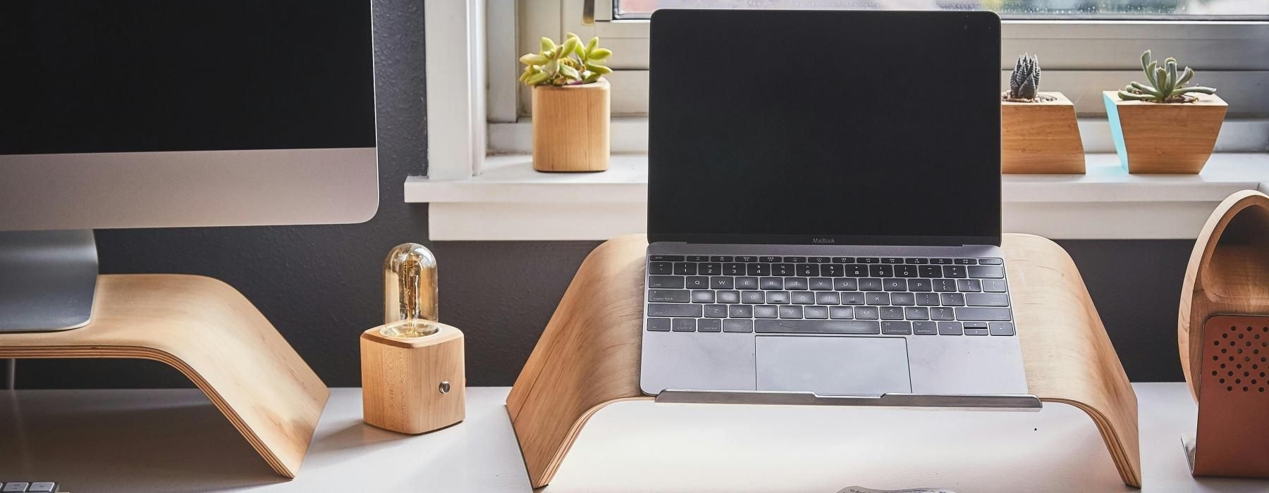 a laptop on a table