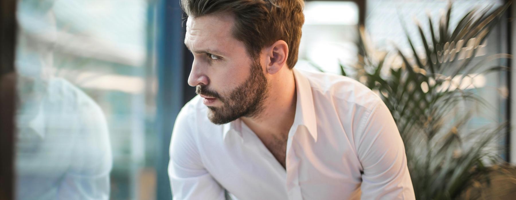 a man looking at his phone